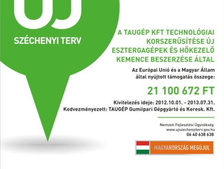 Taugép Kft technológiai korszerűsítése új esztergagépek és hőkezelő kemence beszerzése által